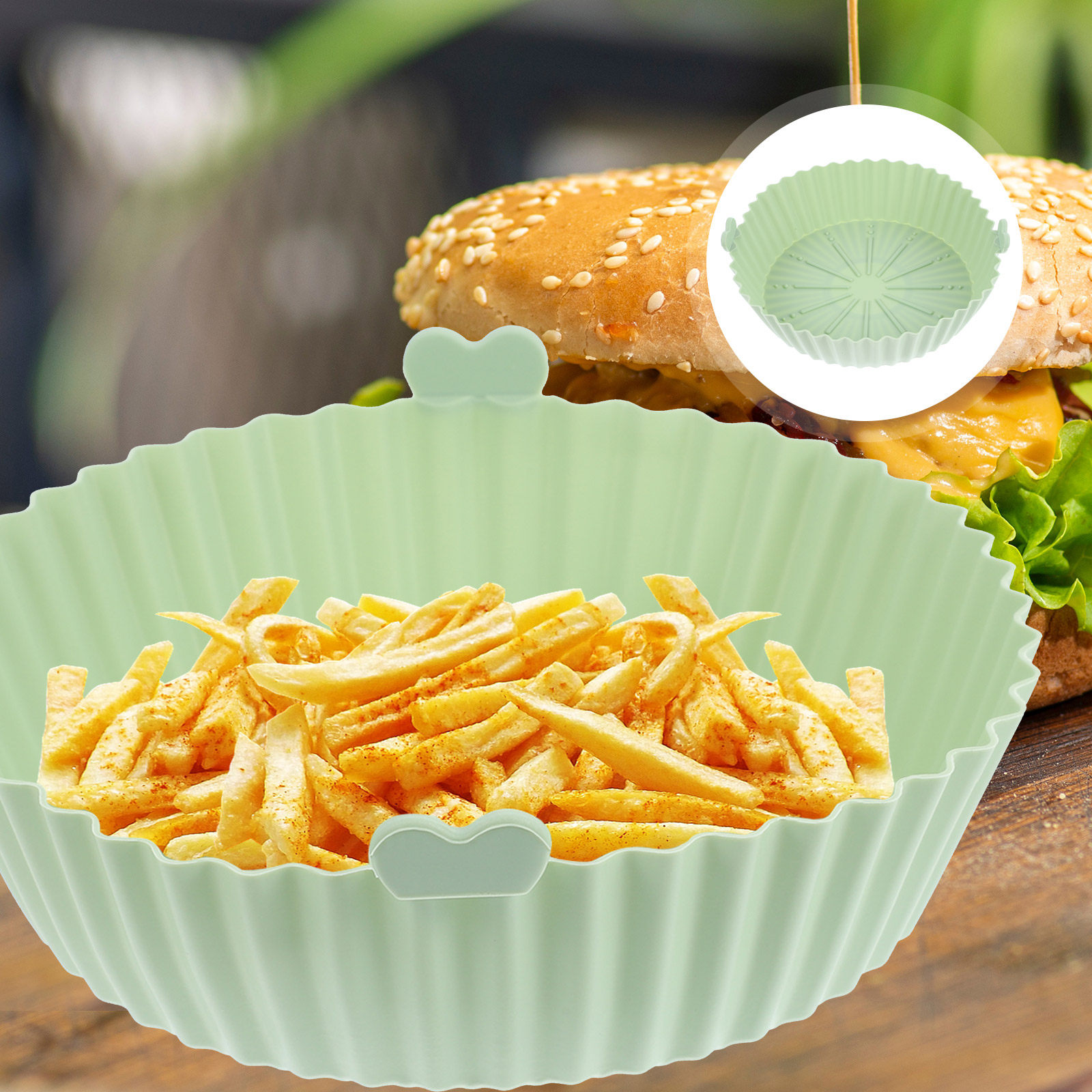 Air Fryer Silicone Pot Liner - Tapete para Fritadeira de Ar, Forro