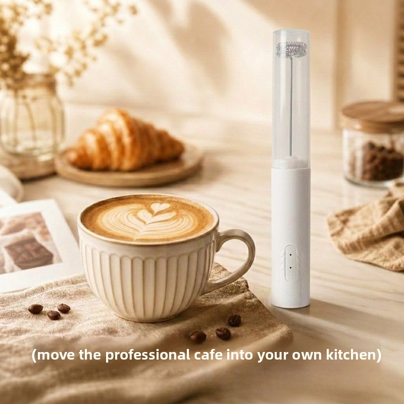 Electric Milk Frother Handheld - Batedor de Leite Elétrico Recarregável Portátil