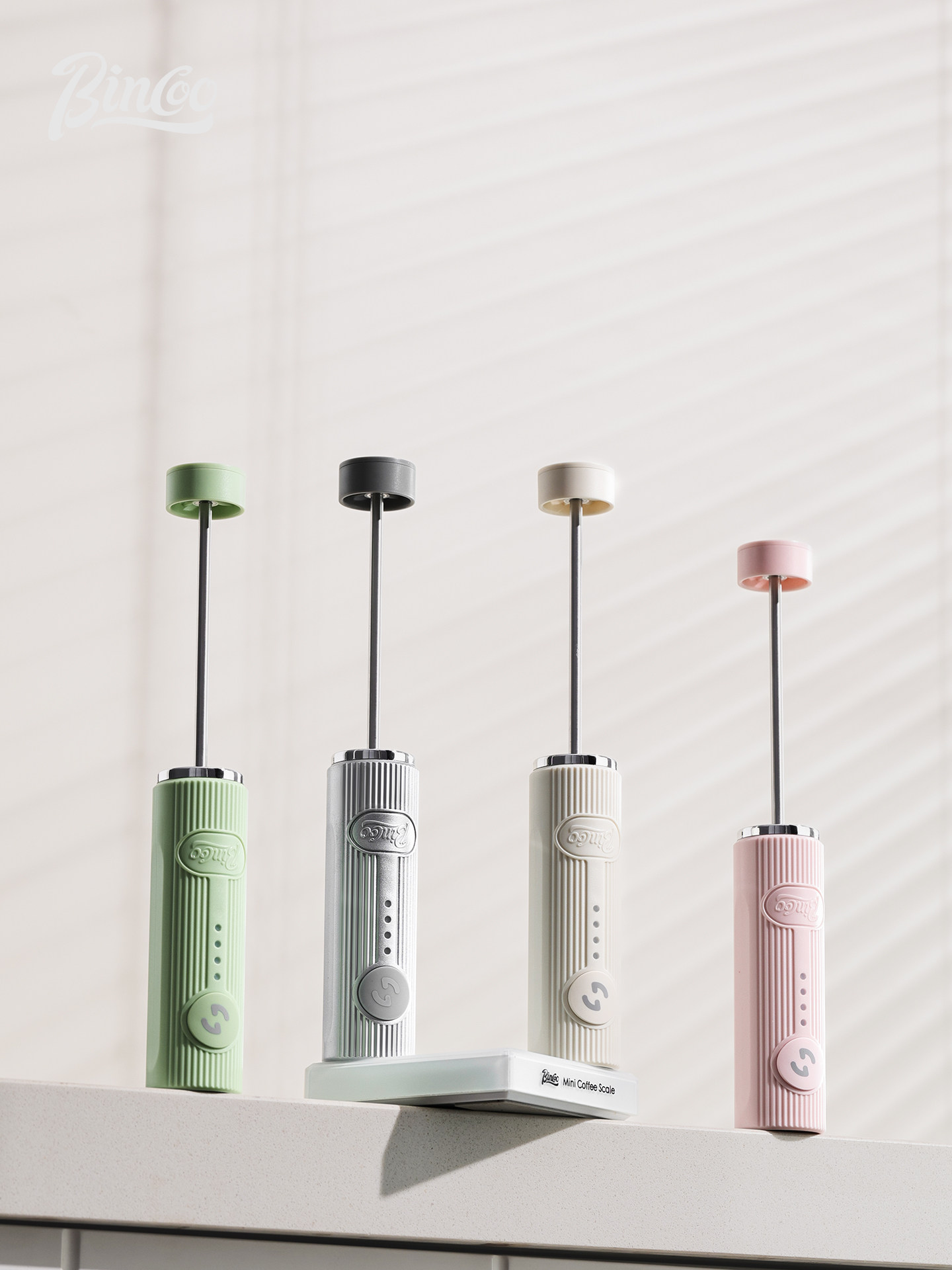 Electric Milk Frother Handheld - Espumador de leite elétrico portátil Bincoo