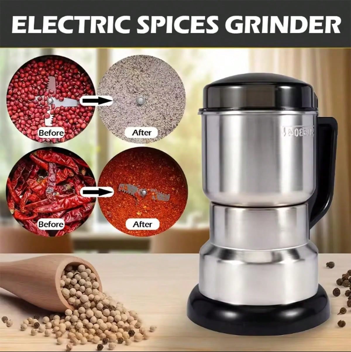 Moedor de café, motor potente  - Coffee Bean Grinder Electric avaliação e preço