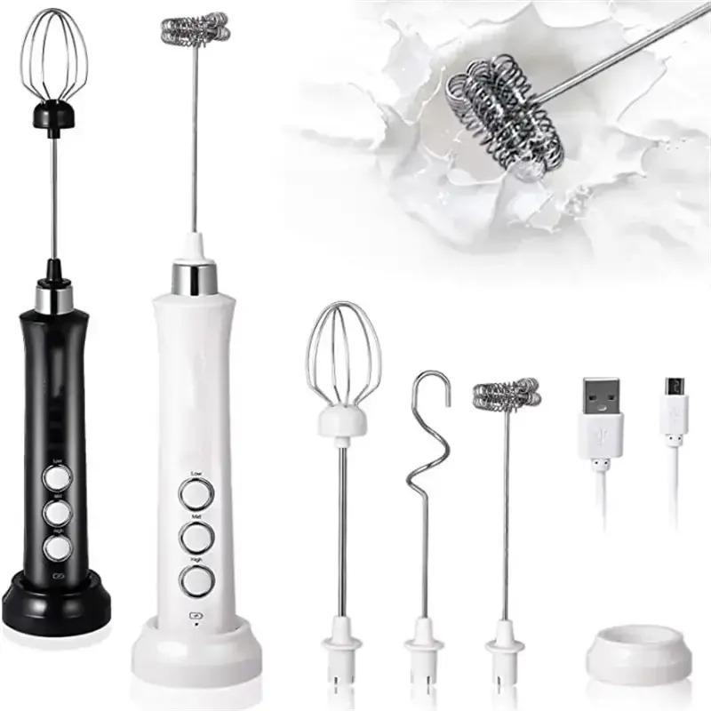 Espuma de leite elétrica 3 em  - Electric Milk Frother Handheld avaliação e preço