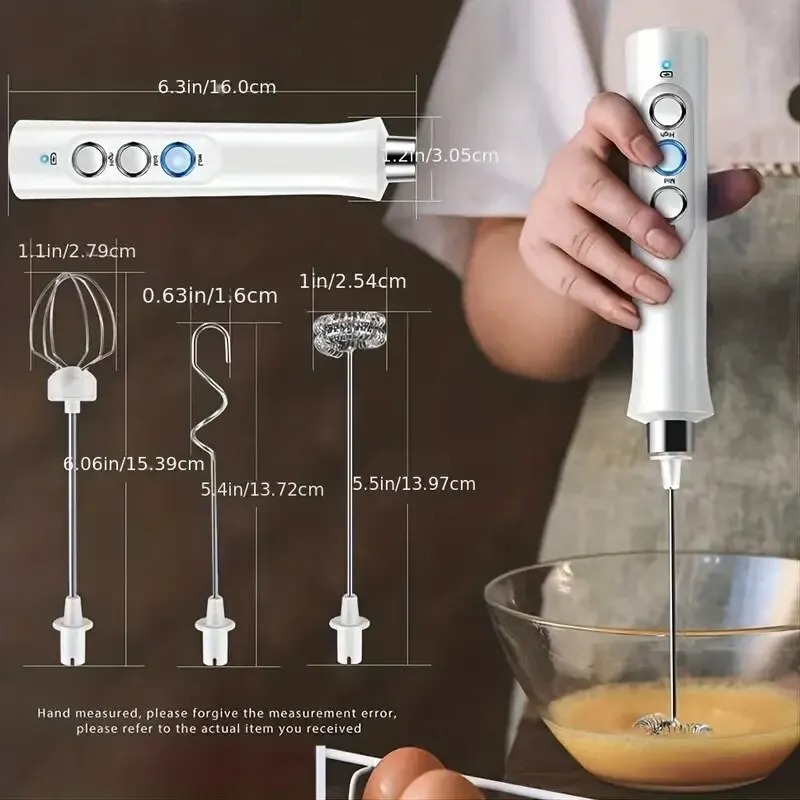 Espuma de leite elétrica 3 em  - Electric Milk Frother Handheld avaliação e preço